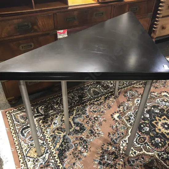 Modern Ebonized Triangular Fold Over Table