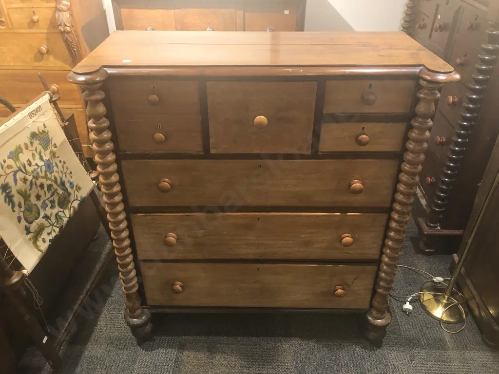 C19th Australian Column Chest Image 1++