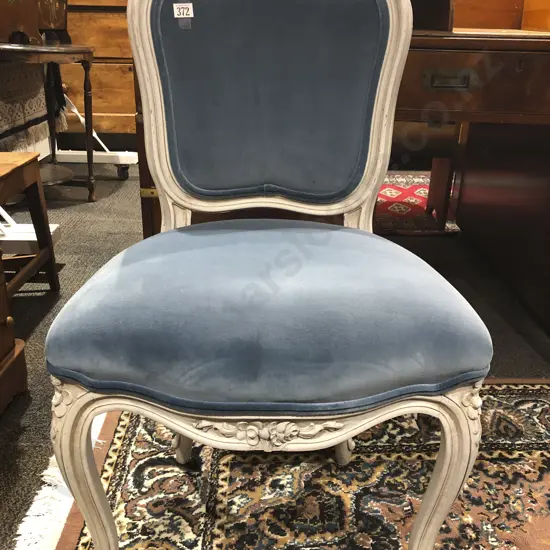 White Painted Balloon Back Bedroom Chair