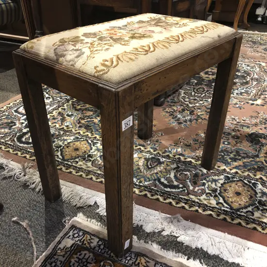C19th Oak Dressing Stool