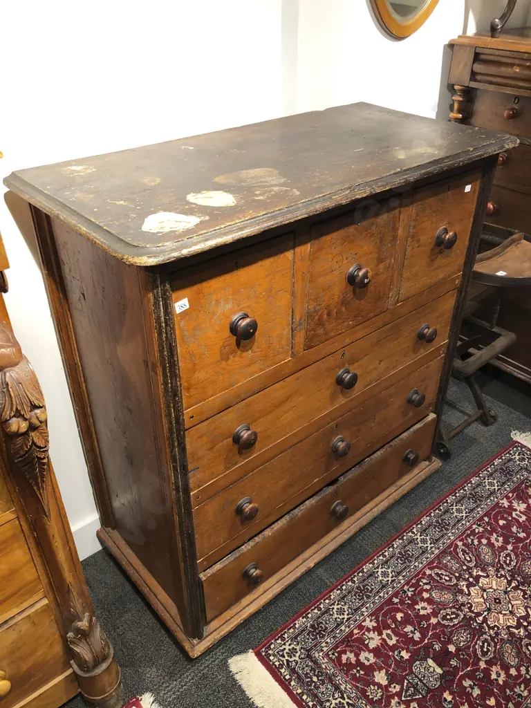 C19th Australian Six Drawer Chest Image 1++