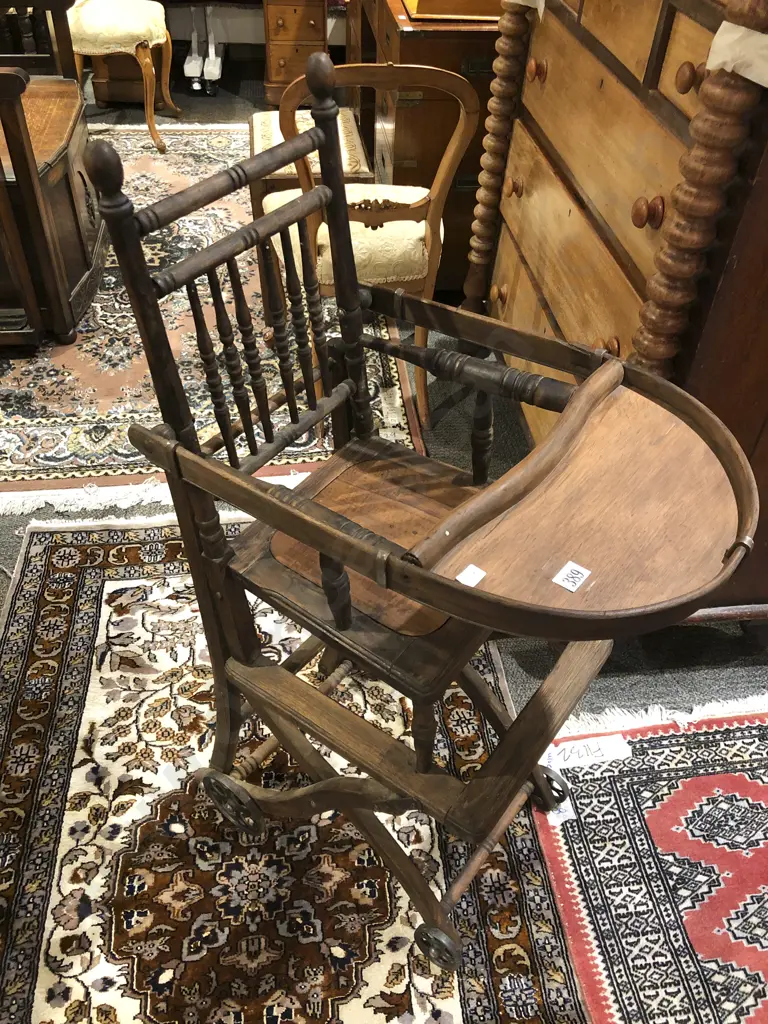 Late Victorian Childs High Chair Image 1++