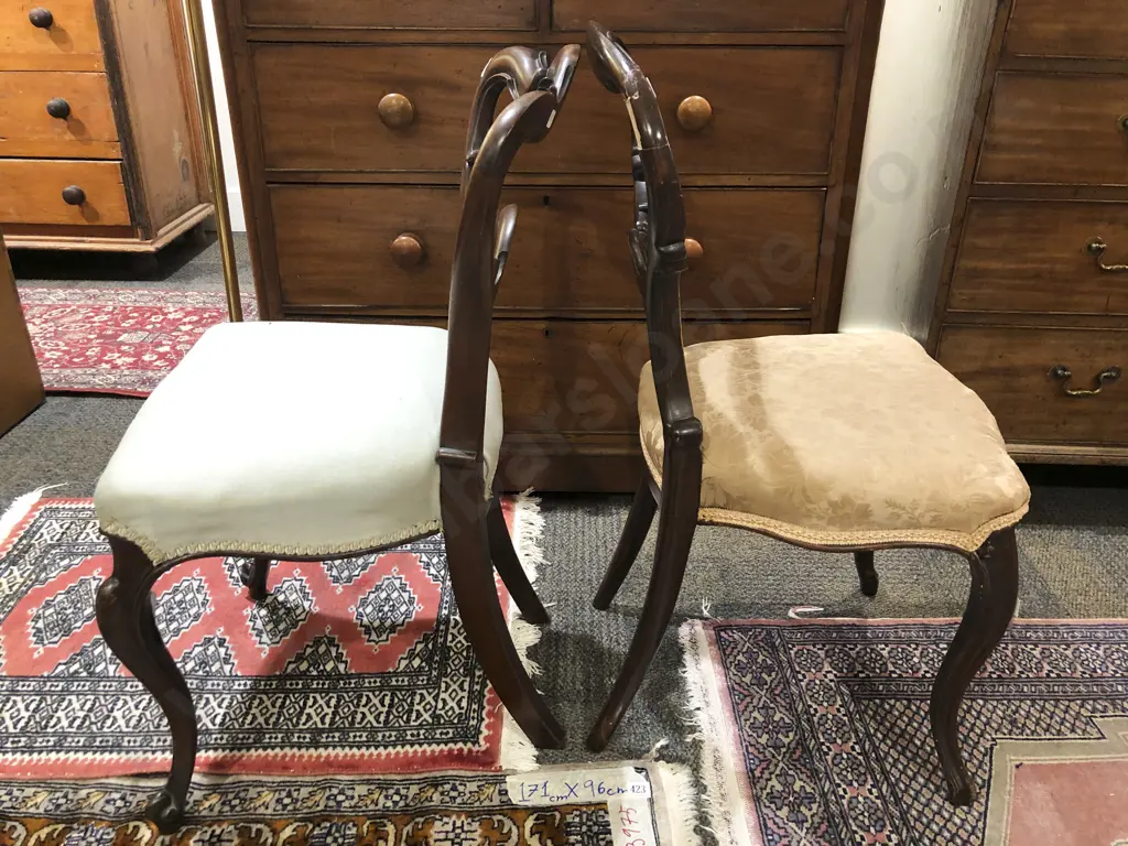 Two Victorian Mahogany Dining Chairs Image 1++