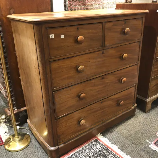 Victorian Mahogany Five Drawer Chest