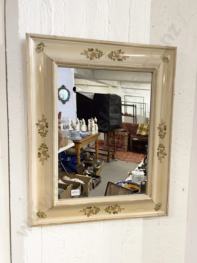 Small Floral Framed Wall Mirror Image 1++