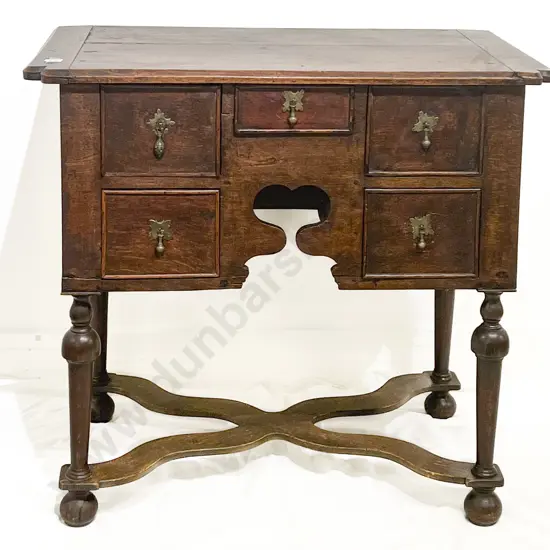 William and Mary Style Oak Low Boy