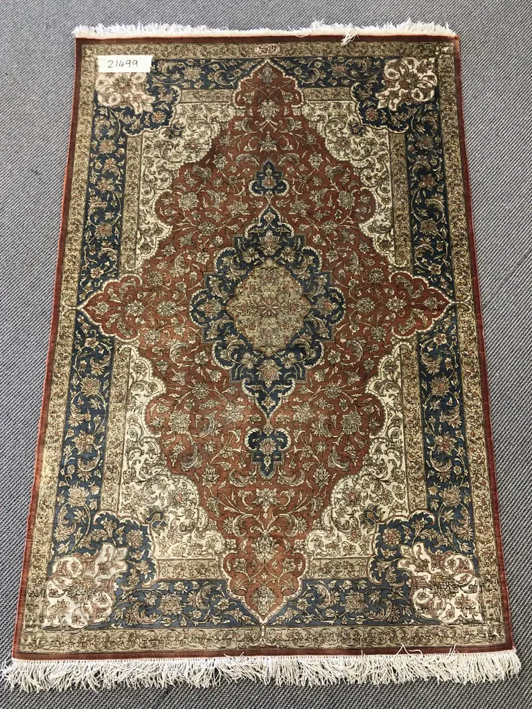 Qum All Silk Rug Image 1++