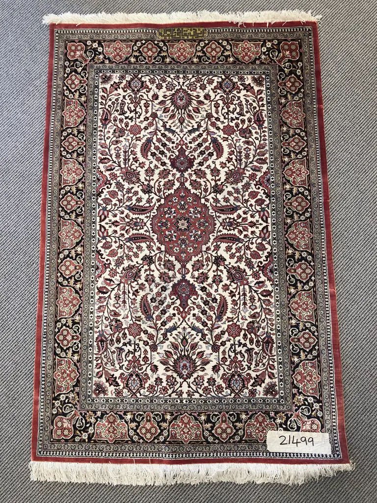 Qum All Silk Rug Image 1++