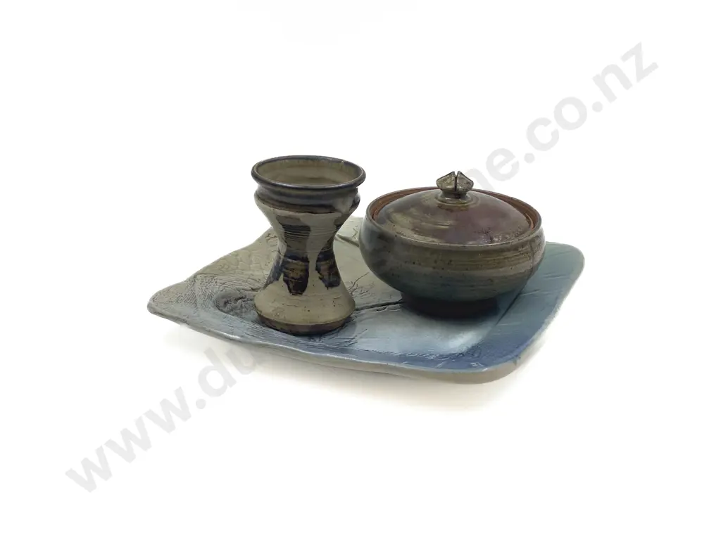 Three Pieces of NZ Pottery including Bob Steiner Image 1++