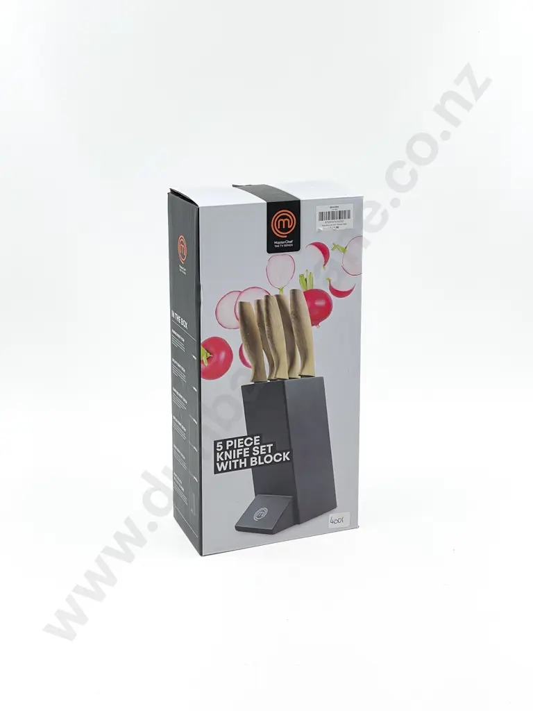 Boxed Masterchef 5 Pce Knife Set with Block Image 1++