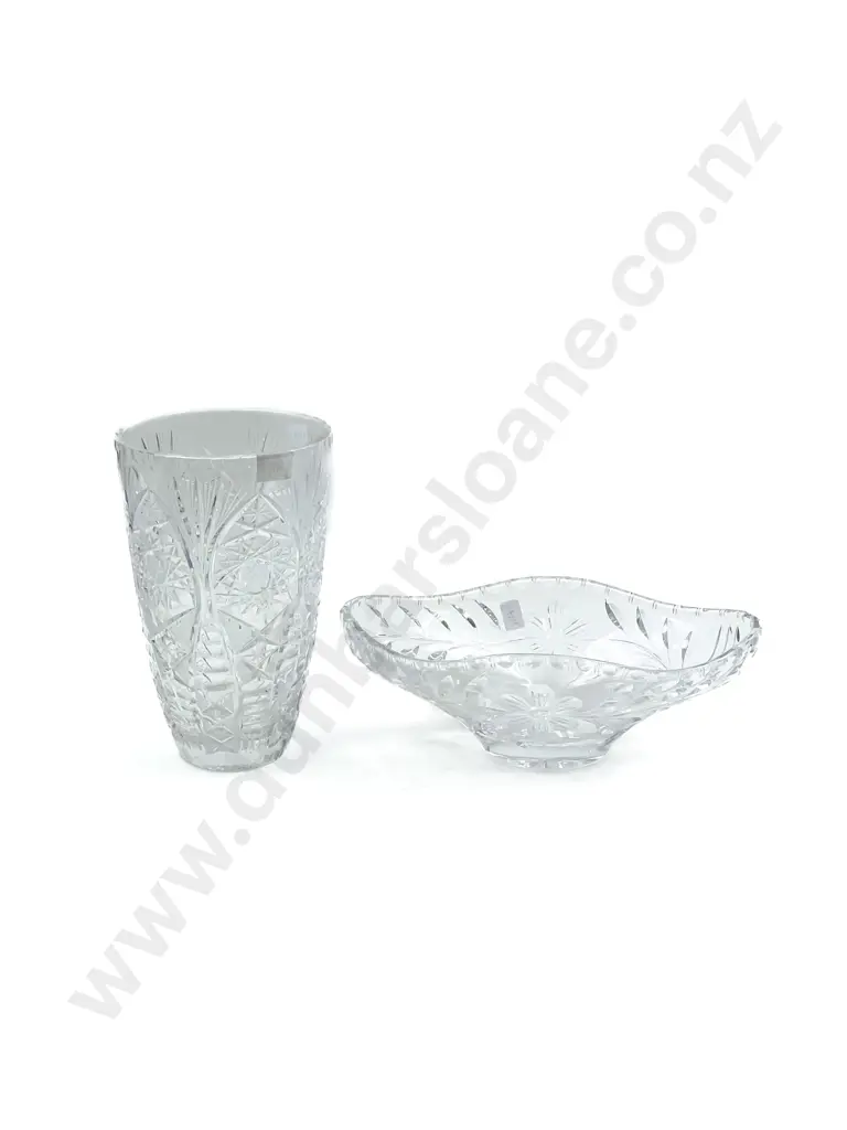 Large Crystal Vase together with Crystal Trough Image 1++