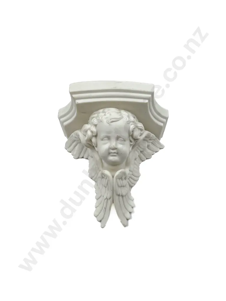 Late Victorian Parian Ware Cherub Wall Sconce Image 1++