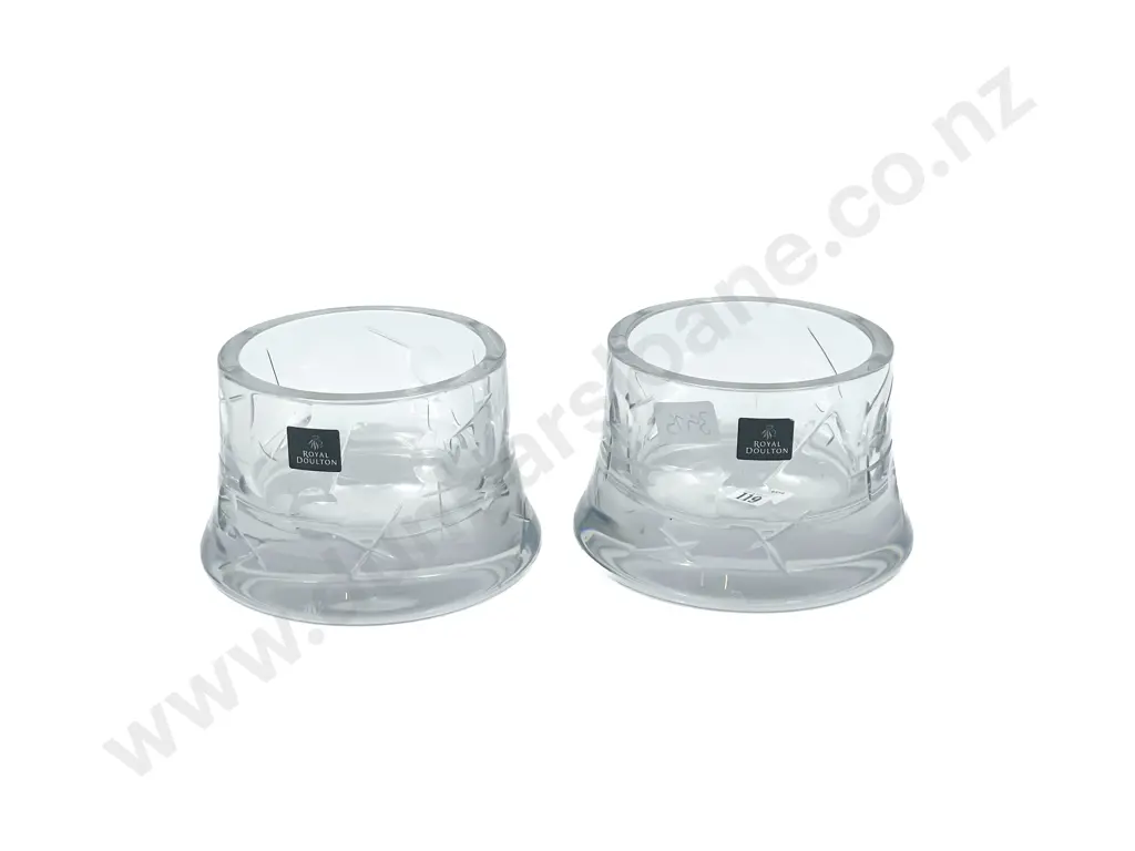 Pair RD Crystal Wine Coasters Image 1++