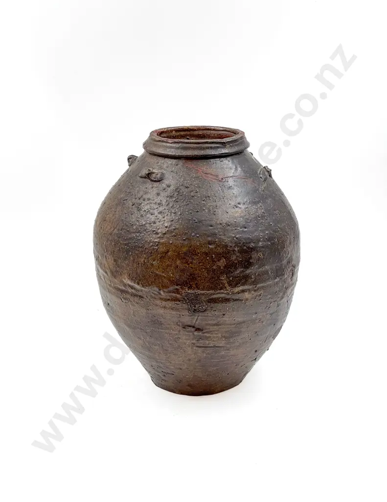 Large Vintage Asian Pottery Vase Image 1++