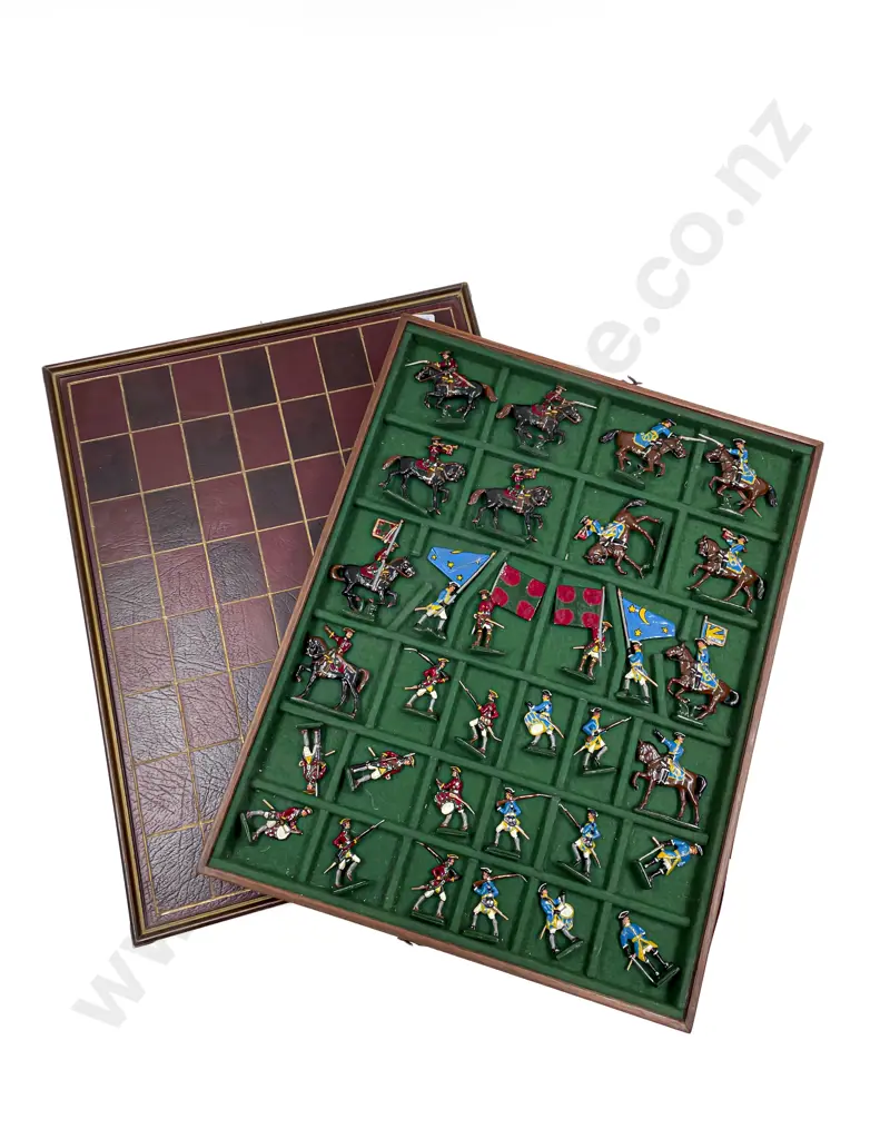 Handpainted Lead Chess Set Image 1++