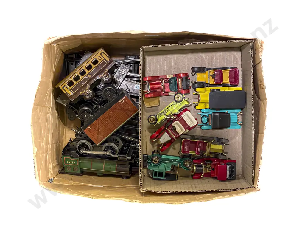 Quantity of Assorted Vintage Model Cars & Track & Trains Image 1++