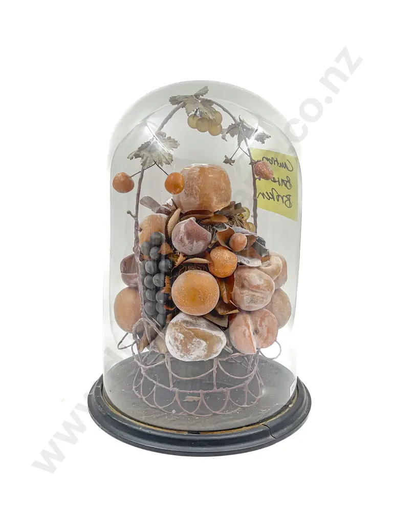 Glass Dome Cased Display of Faux Fruit Image 1++