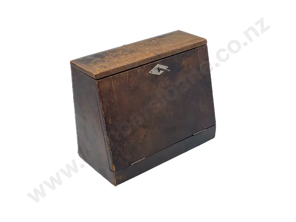 Edwardian Leatherette Desk Stationery Box Image 1++