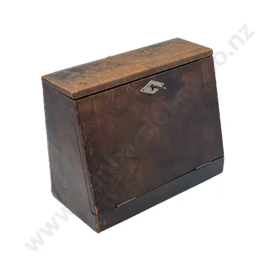 Edwardian Leatherette Desk Stationery Box