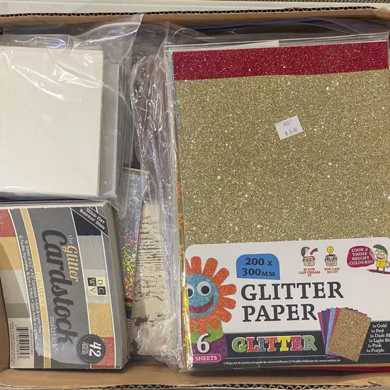 Quantity Craft Glitter Paper and Card