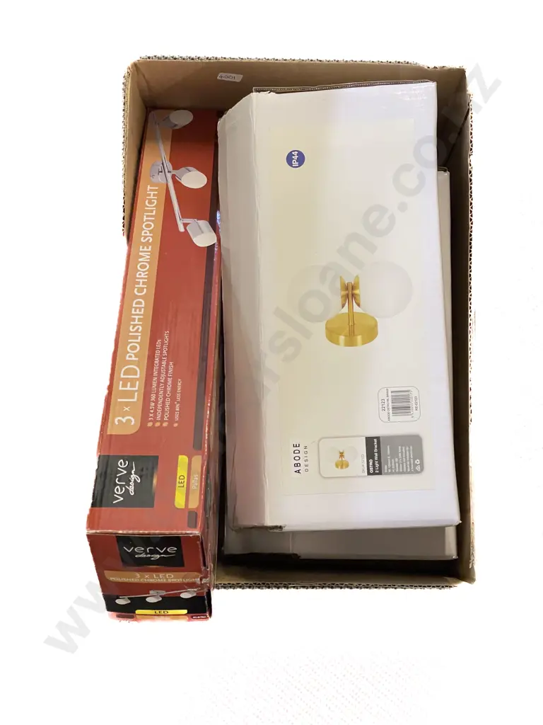 Quantity of Assorted Boxed Wall Lights etc Image 1++
