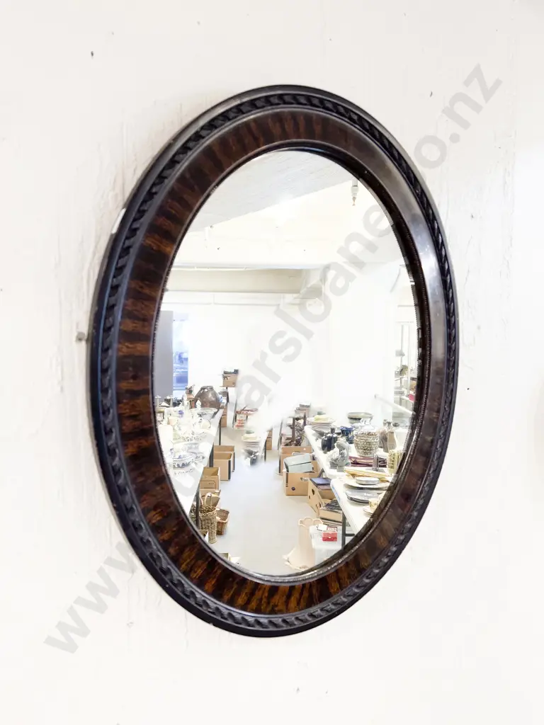 Framed Oval Wall Mirror Image 1++