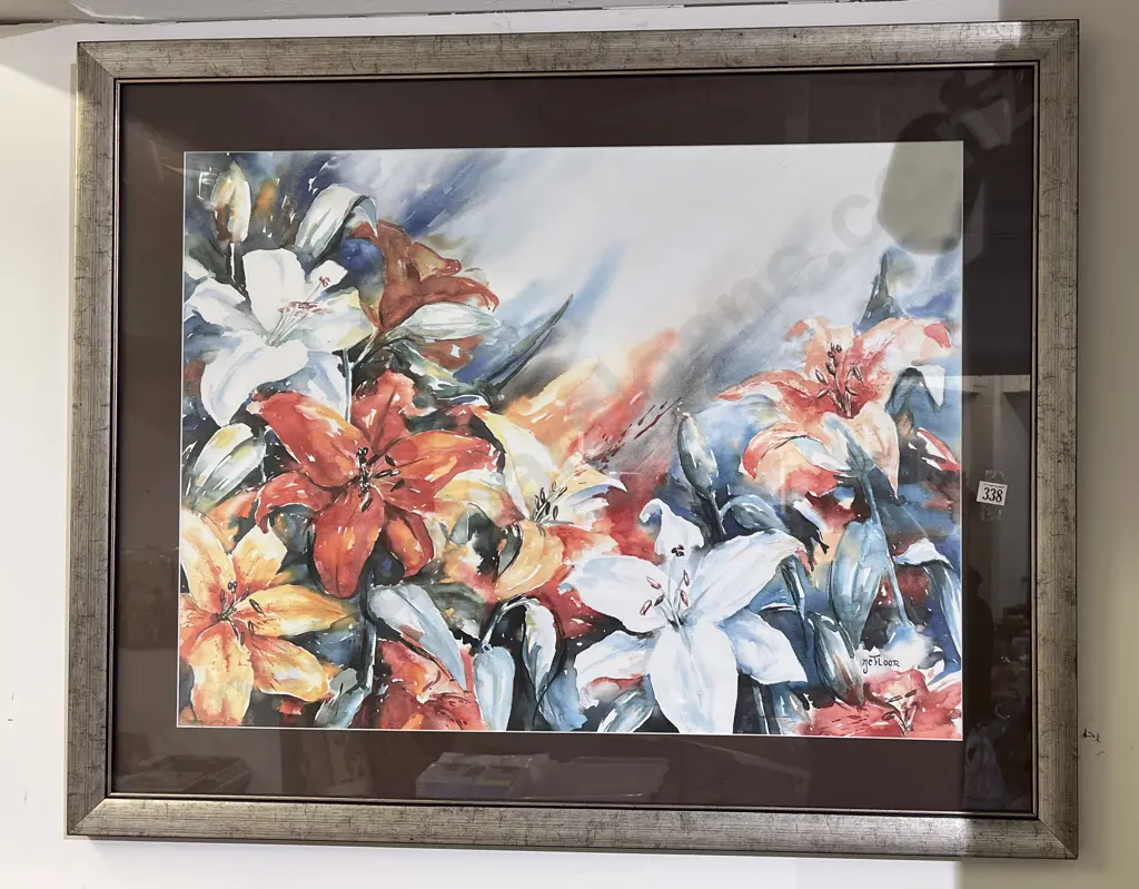 M.C. Floor Floral Still Life Print Image 1++