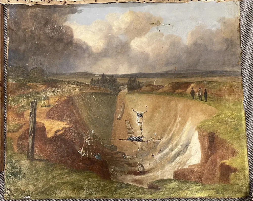 Victorian Tasmanian Painting on Glass & Two Others Image 1++