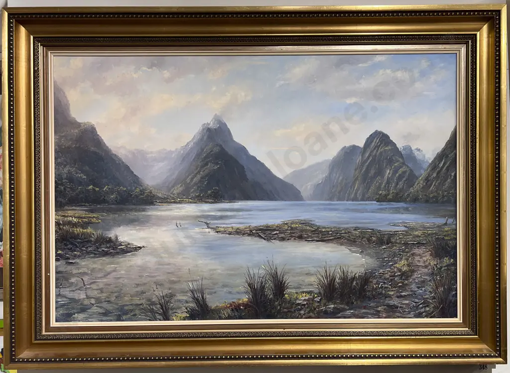 Richard Ponder Mitre Peak Oil on Canvas Image 1++