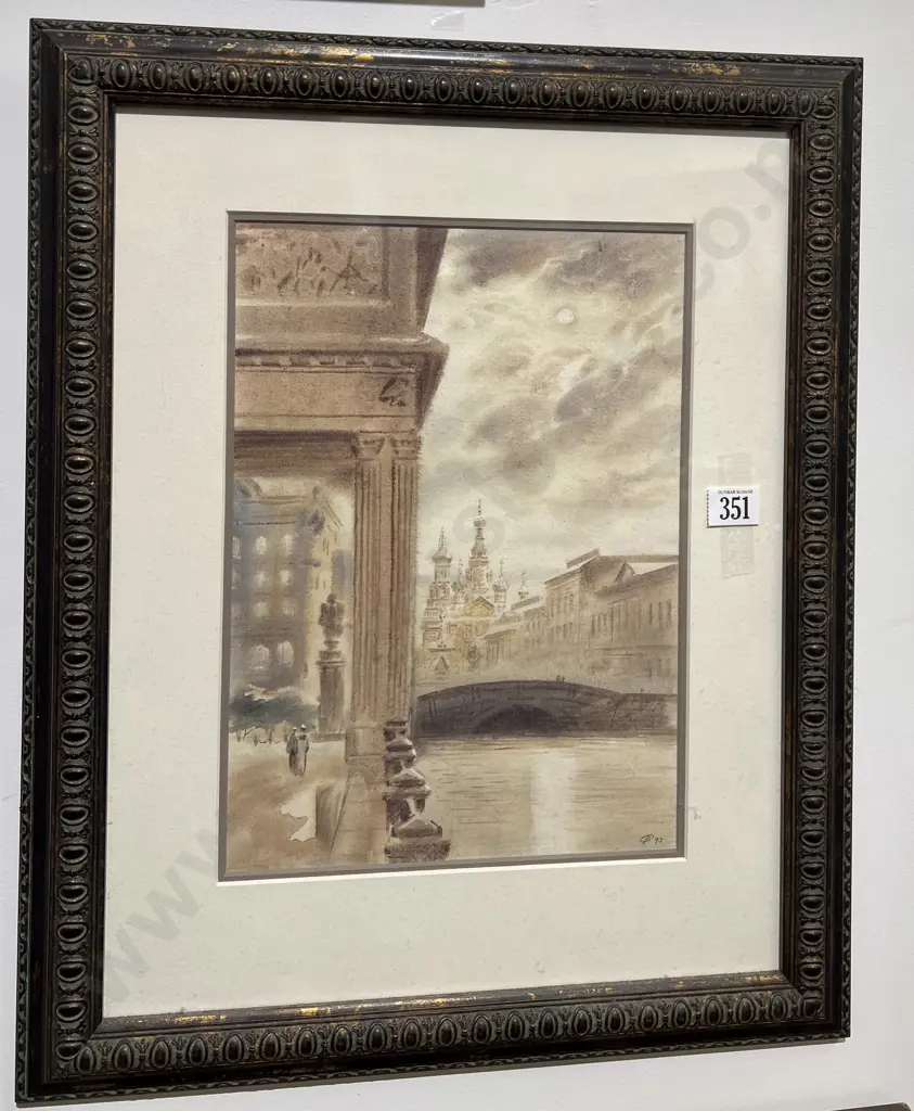 European Cityscape Watercolour on Paper Image 1++