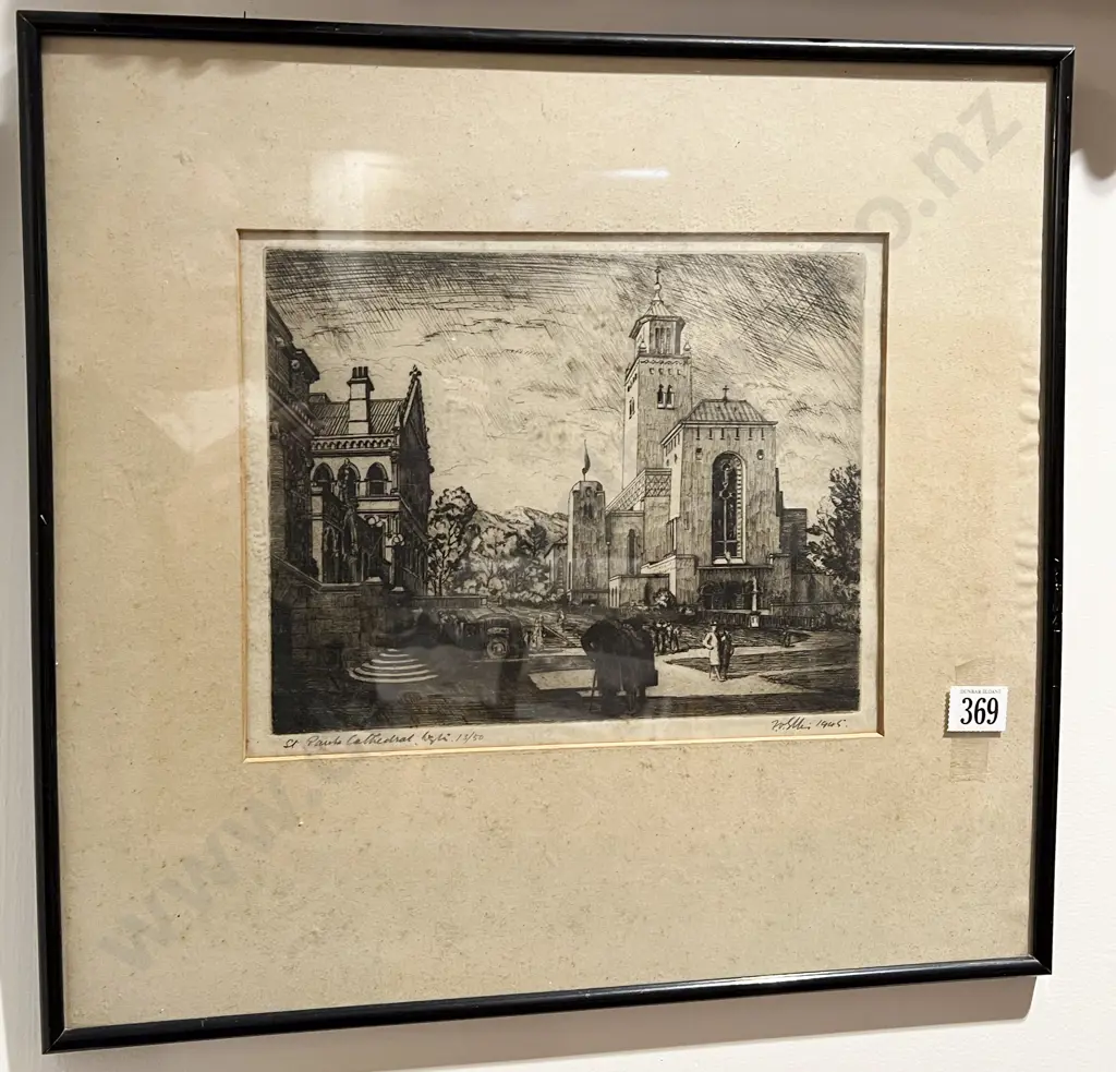 Indistinctly Signed "St Pauls Cathedral" Ltd Ed Etching Image 1++