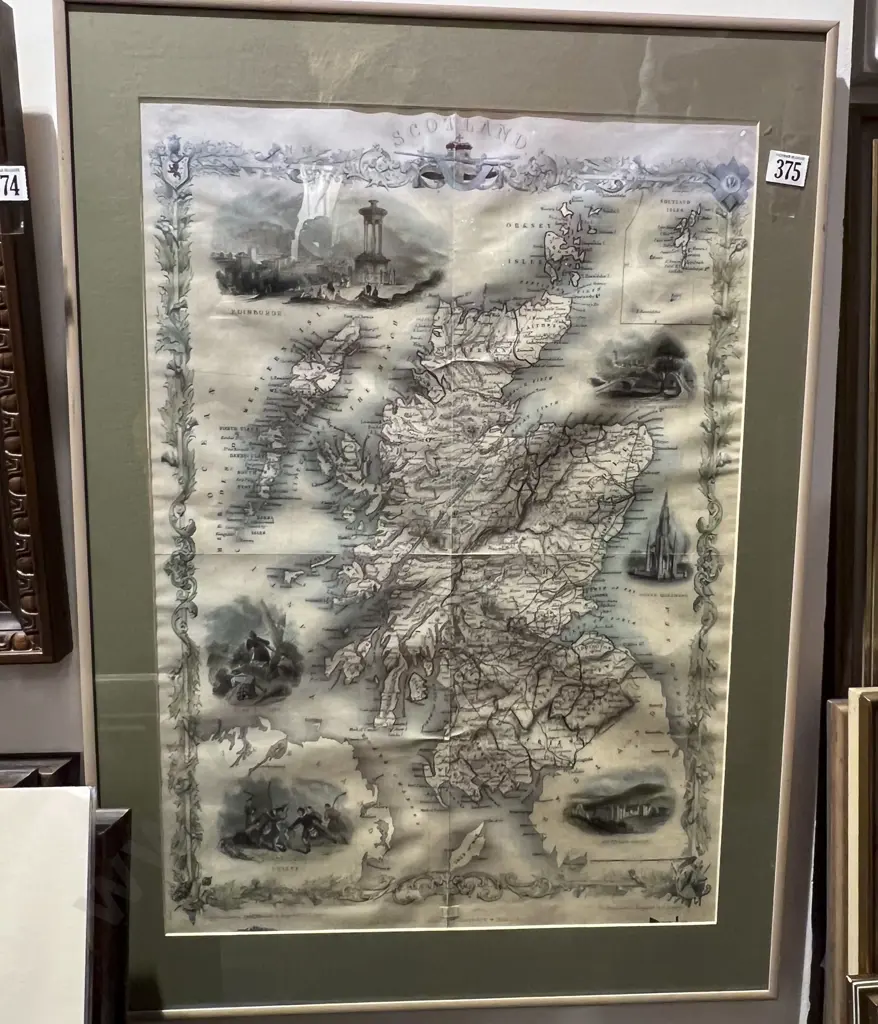 Vintage Reproduction Map of Scotland Image 1++