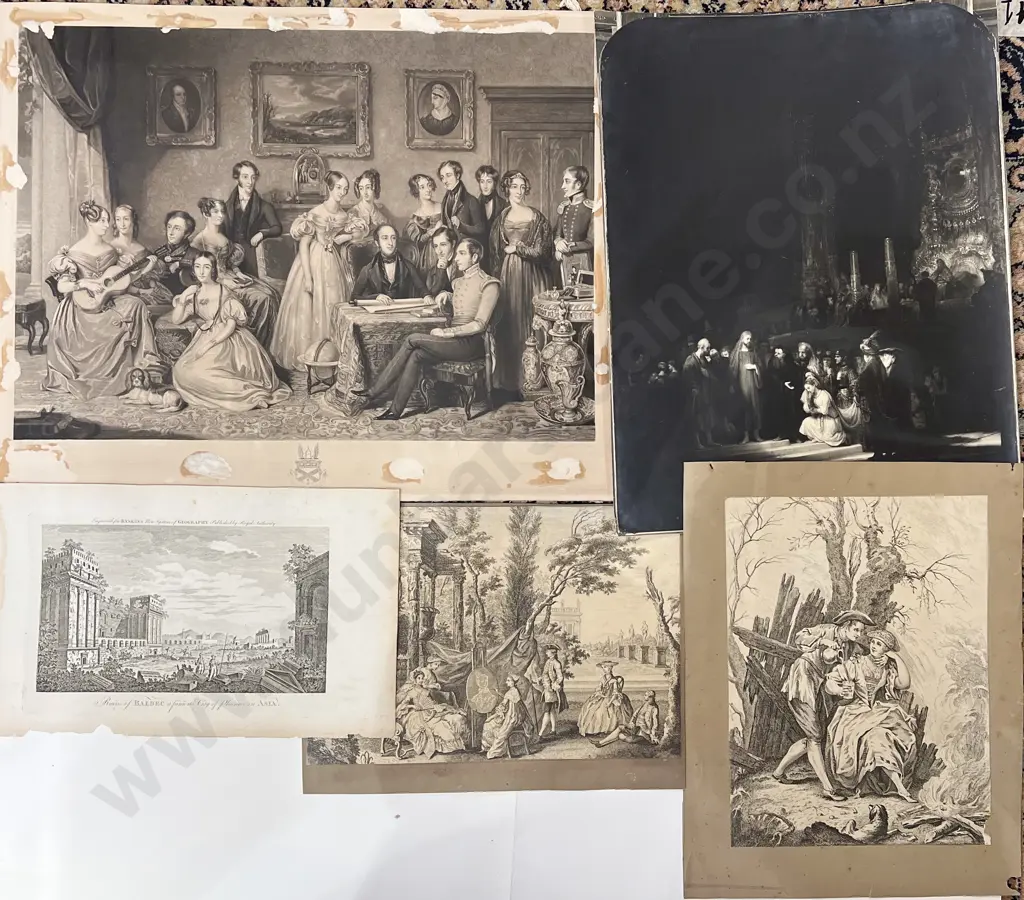 Five Assorted Victorian Prints & Etchings Image 1++