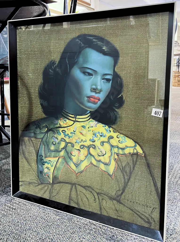 Tretchikoff "The Chinese Girl" Vintage Print Image 1++