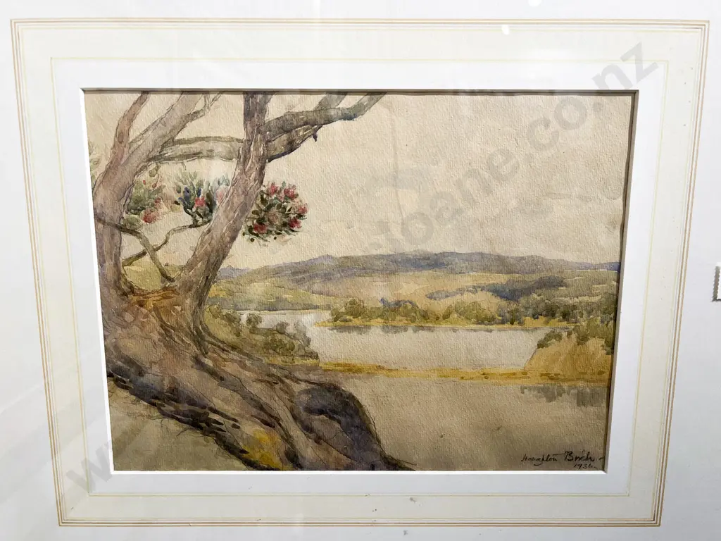 Houghton Birch "The Inlet at Mahurangi Heads" Watercolour Image 1++