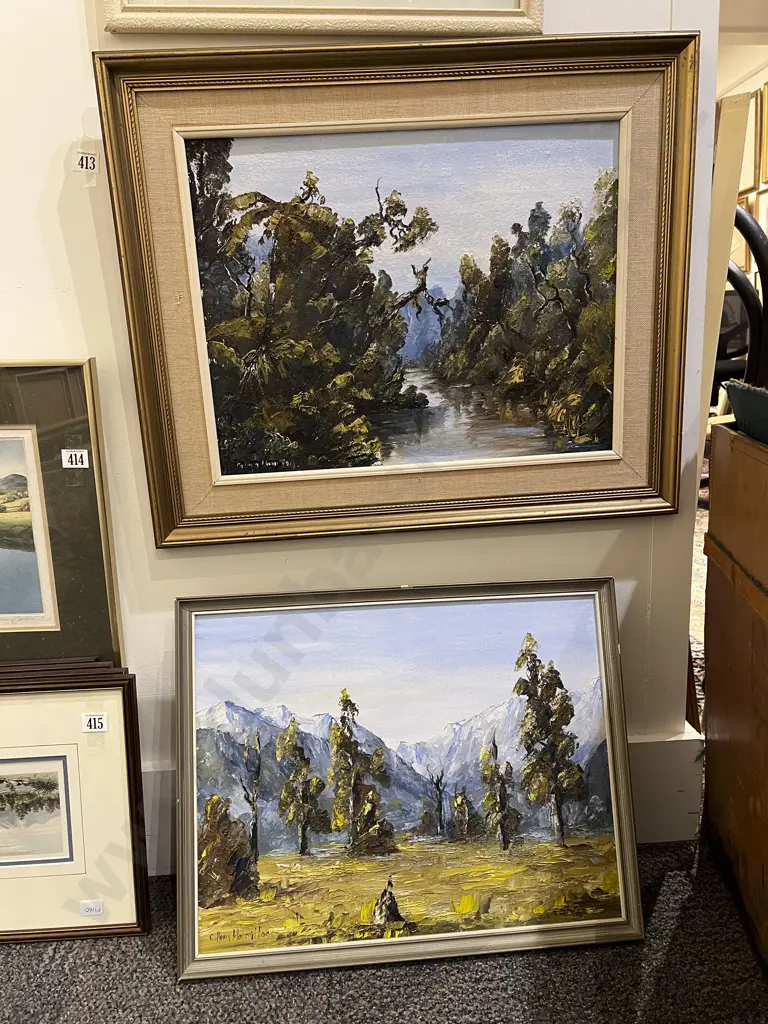 Two Oil Landscapes by Colleen Hamilton Image 1++