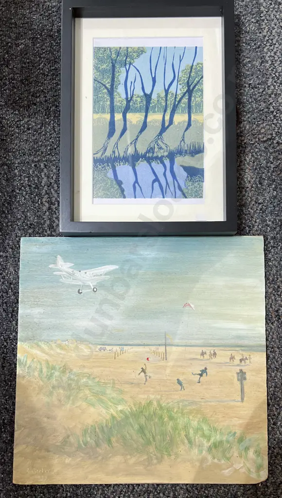Helen M Sutherland - David's Waterfall - Linocut and other (2) Image 1++