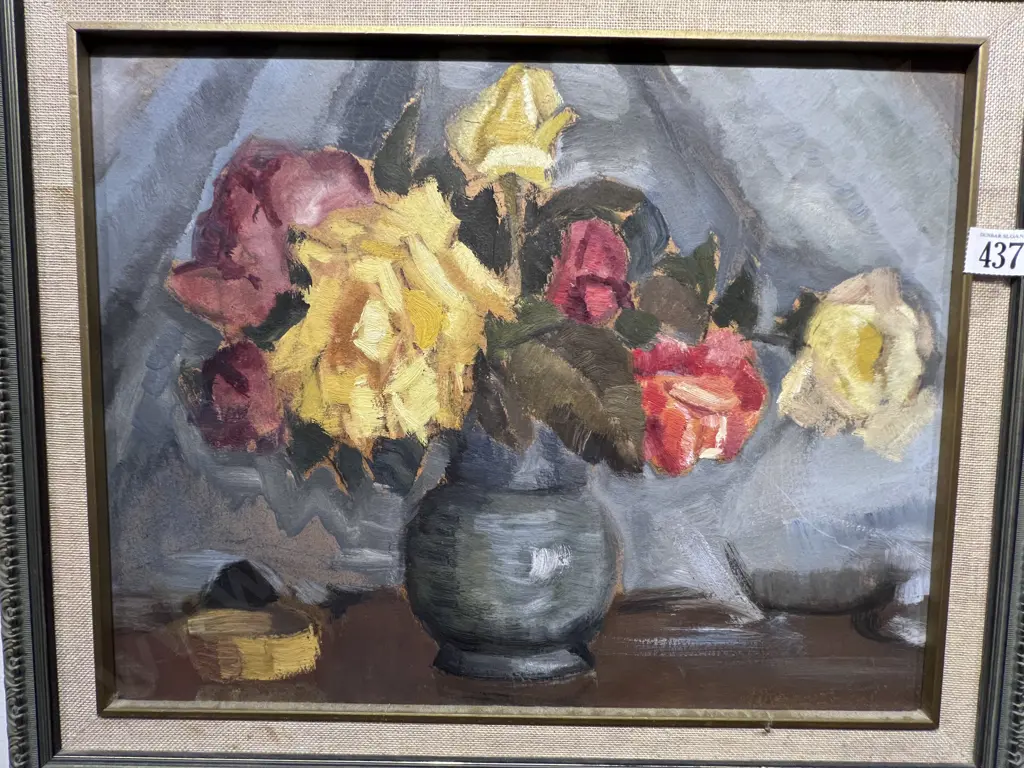 Olive Herbert Floral Still Life Oil on Board Image 1++