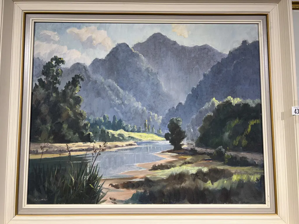 E.B. Lattey Oil Landscape Image 1++