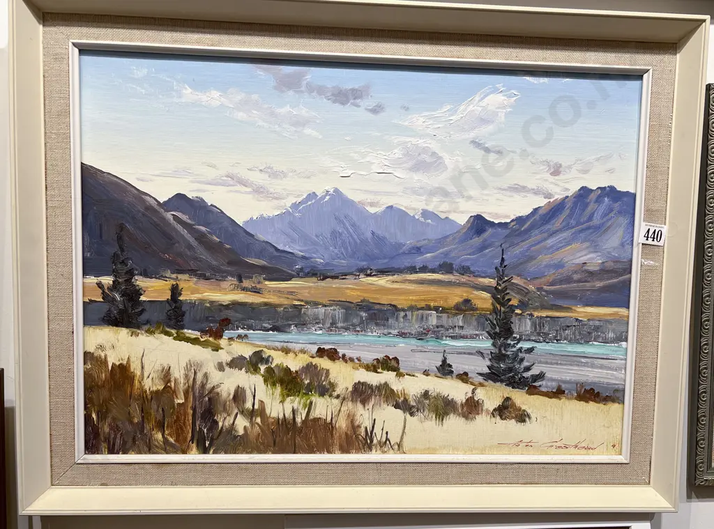 Aston Greathead "Outlet Lake Wanaka" Oil on Board Image 1++