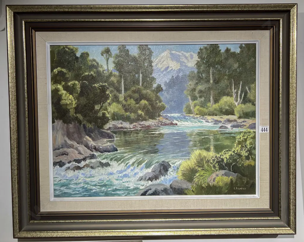 E. B. Lattey "Mountain Stream" Oil on Canvas Image 1++