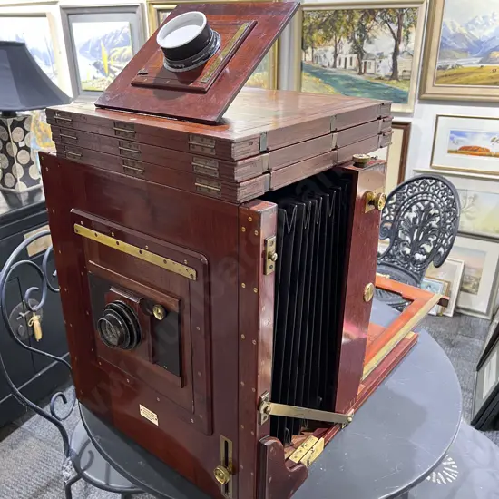 Large and impressive Victorian Mahogany  Plate Camera by W. Watson & Sons London