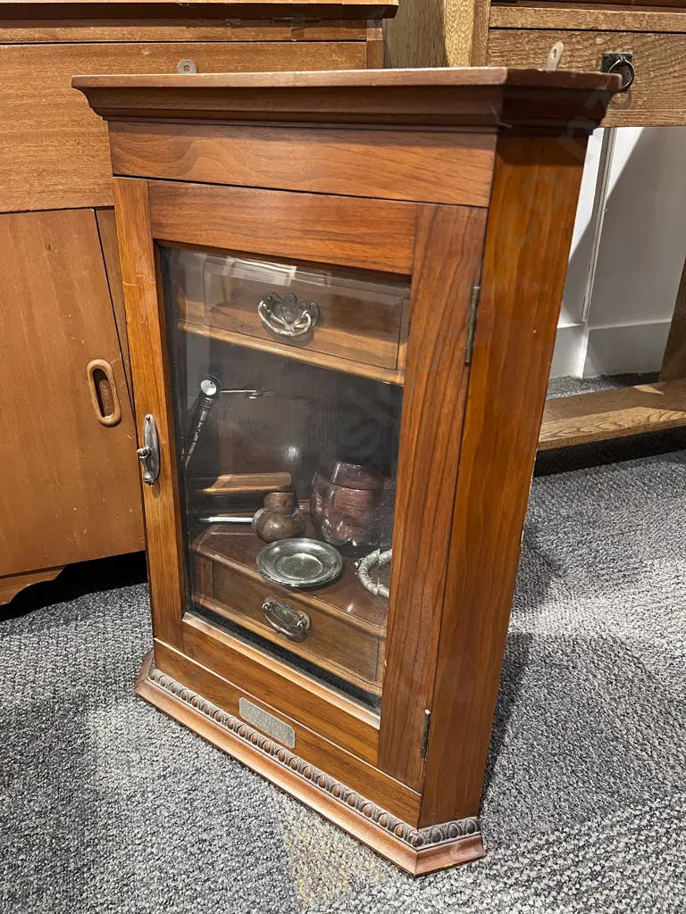Late Victorian Walnut Smokers Corner Cabinet Image 1++