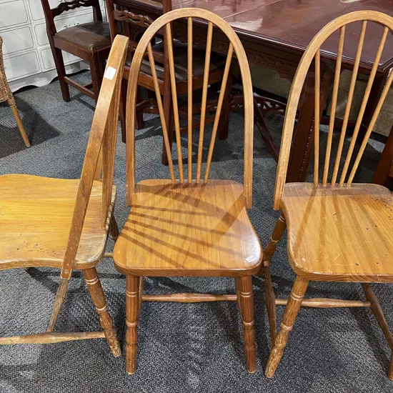 Three Arched Back Country Kitchen Chairs