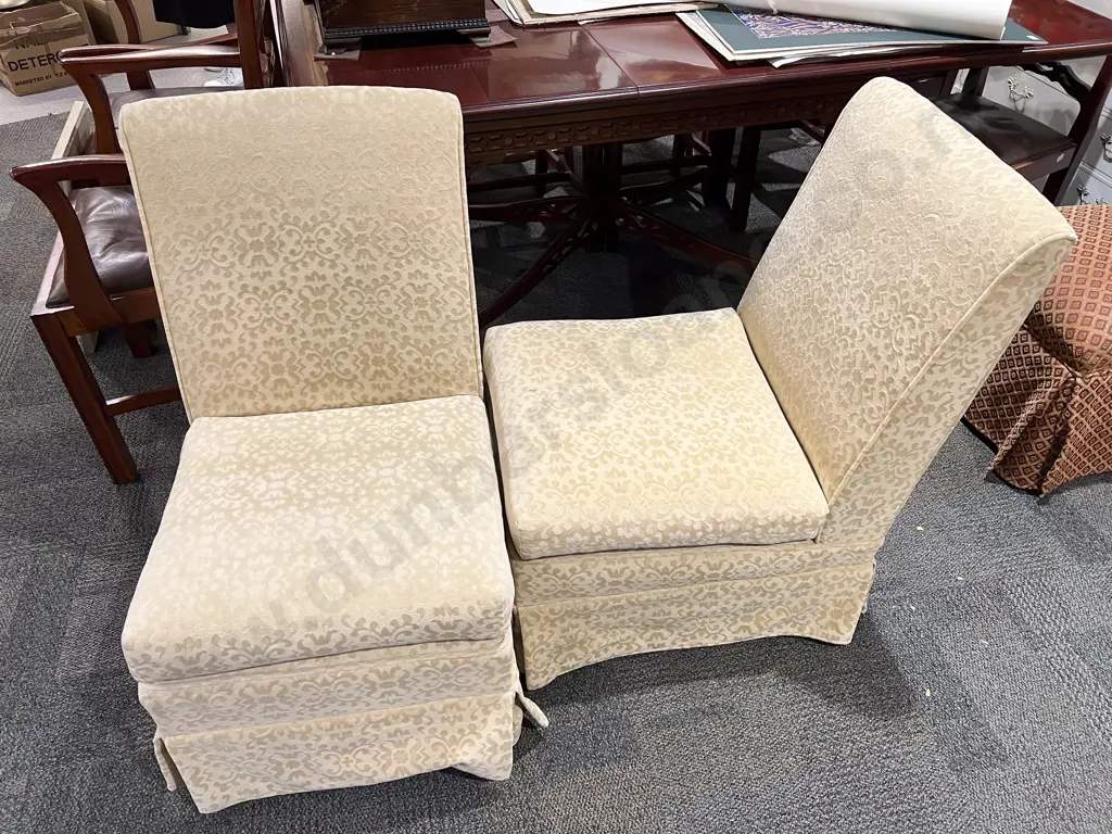 Pair of Upholstered Bedroom Chairs Image 1++
