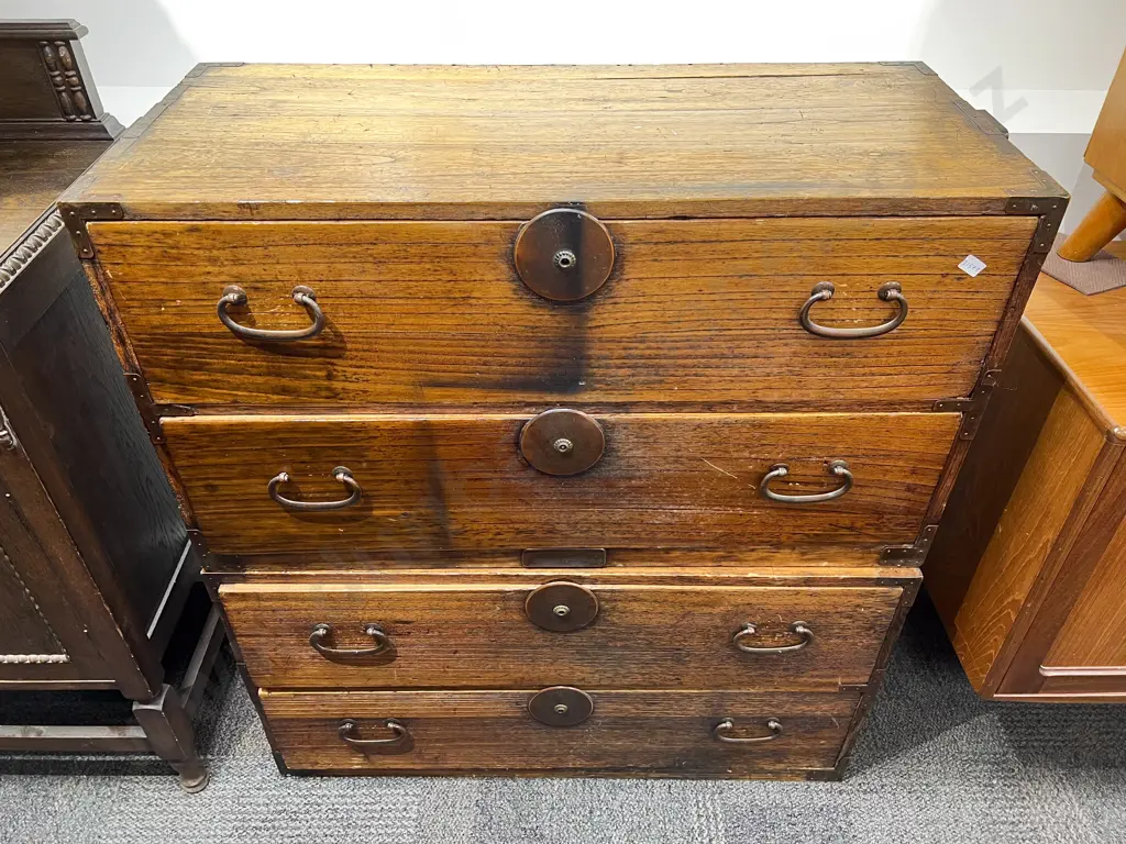 Japanese Two Section Chest of Drawers Image 1++