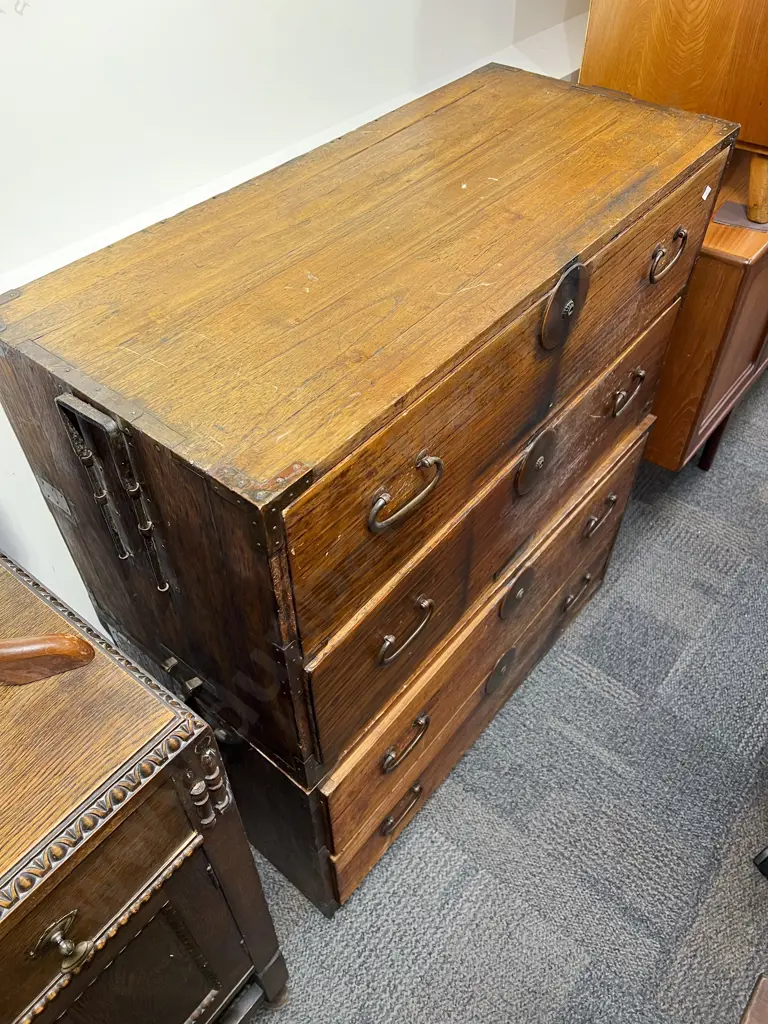 Japanese Two Section Chest of Drawers Image 1++