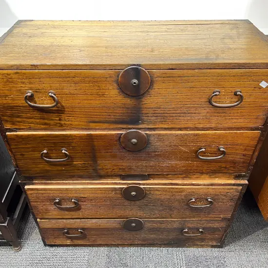 Japanese Two Section Chest of Drawers