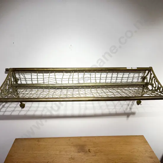 Vintage Brass Railway Luggage Track