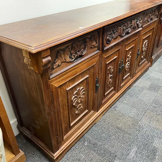 Repro. Carved Door Sideboard